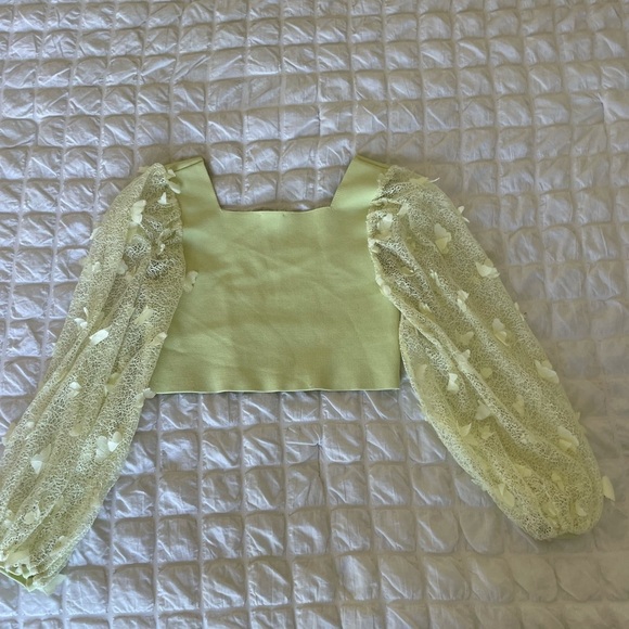 Free People butterfly sleeve ribbed crop top - Picture 9 of 11